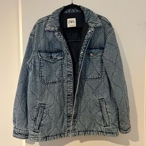 Zara denim quilted jacket size small
